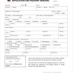 Passport Application For Renewal Form PrintableForm