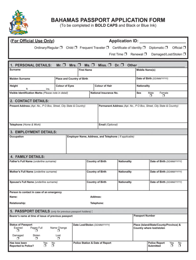 Passport Office Fill Online Printable Fillable Blank