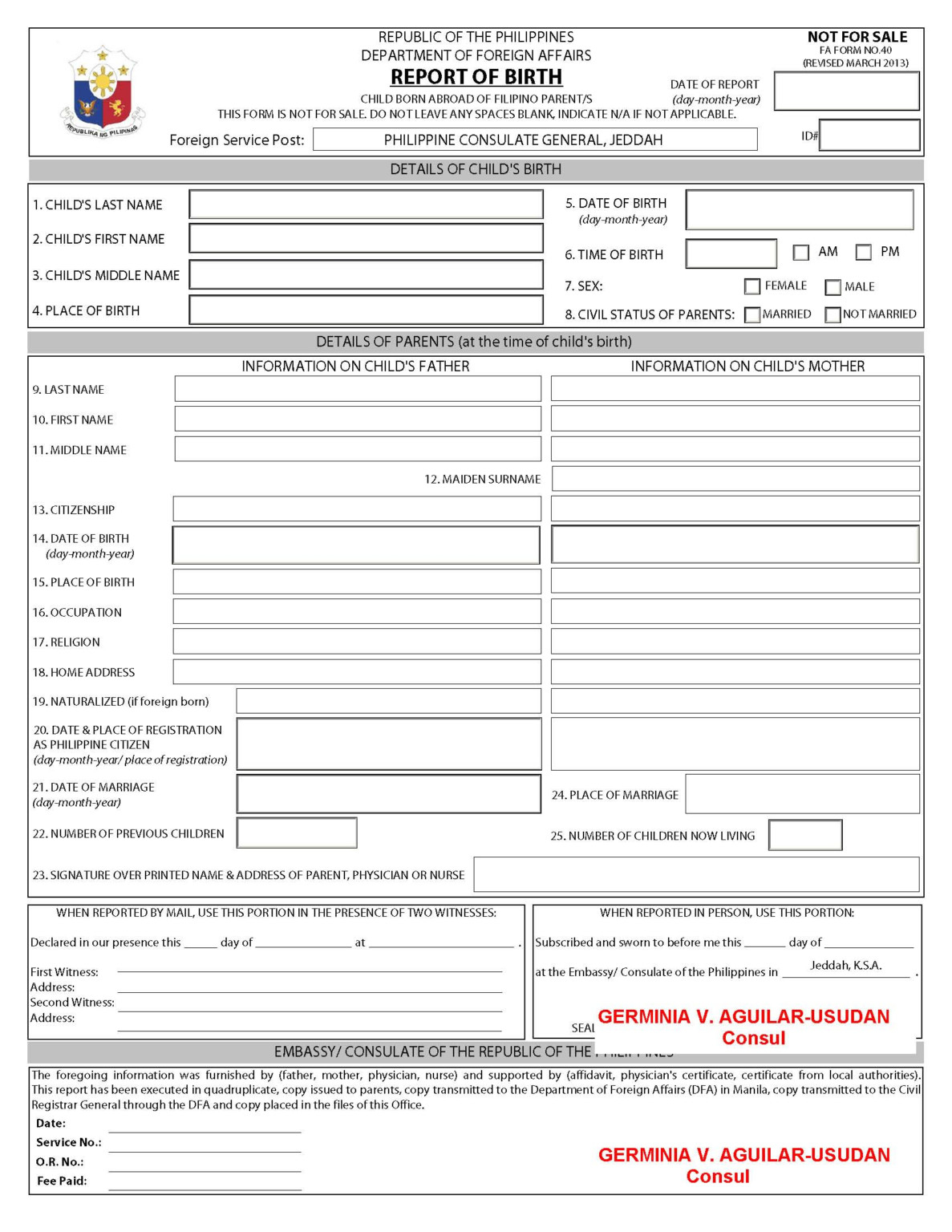 Passport Renewal Form Jeddah PassportRenewalForm