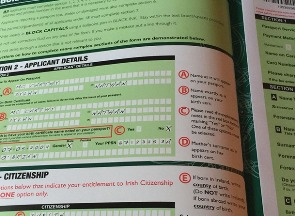 Sample Passport Application Form Ireland The Modern Rules Sample Passport Application Form Ireland The Modern Rules