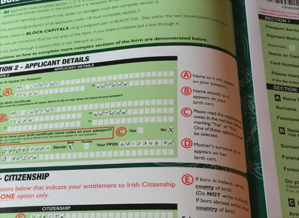 Sample Passport Application Form Ireland The Modern Rules 