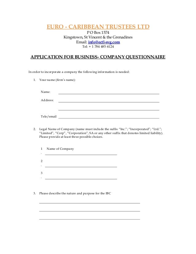 St Vincent And The Grenadines Passport Application Form St Vincent And The Grenadines Passport Application Form