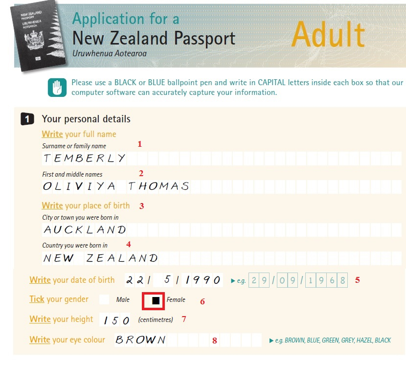 Tongan Passport Application Form Nz PrintableForm 