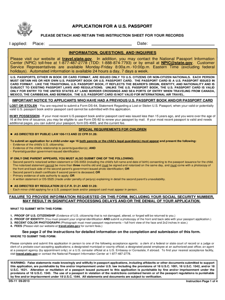 2021 Child Passport Renewal Form Fillable Printable PDF 