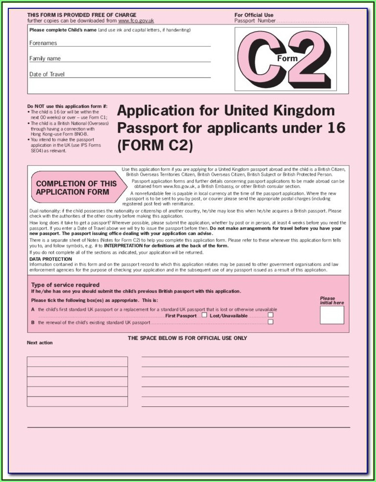 British Passport Renewal Form C1 Download Form Resume 