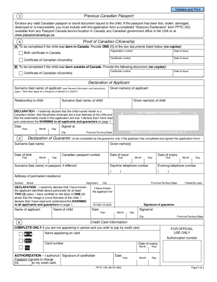 Canadian Passport Renewal Form Child PassportRenewalForm