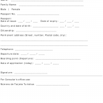 Cuba Republic Of Cuba Tourist Visa Application Form