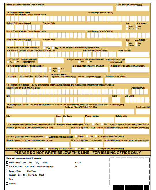 Ds 11 Form At Post Office PrintableForm Printable 