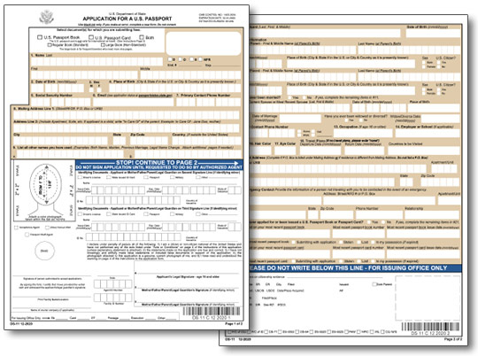 DS 11 New Passport Application Form DS 11 New Passport Application Form