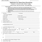 Fillable Application Form For Ghana Entry Permit Visa
