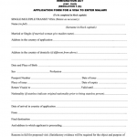 Fillable Form 27 Application Form For A Visa To Enter