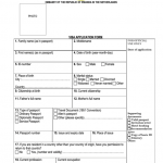 Fillable Visa Application Form Embassy Of The Republic