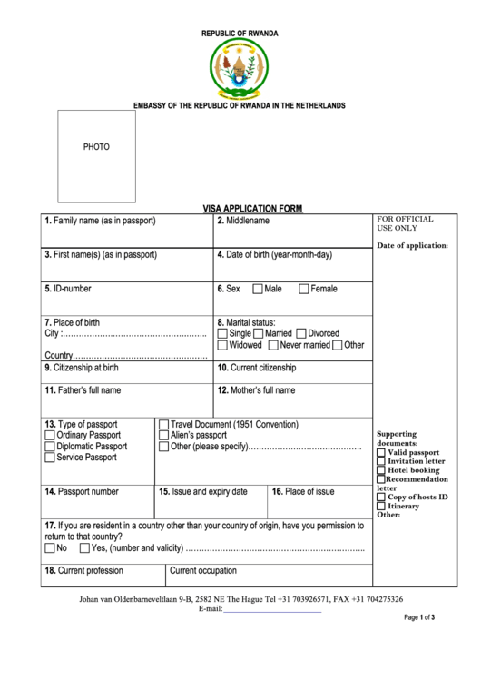 Fillable Visa Application Form Embassy Of The Republic Fillable Visa Application Form Embassy Of The Republic