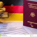 German Passport Application Form With Passport Stock Photo