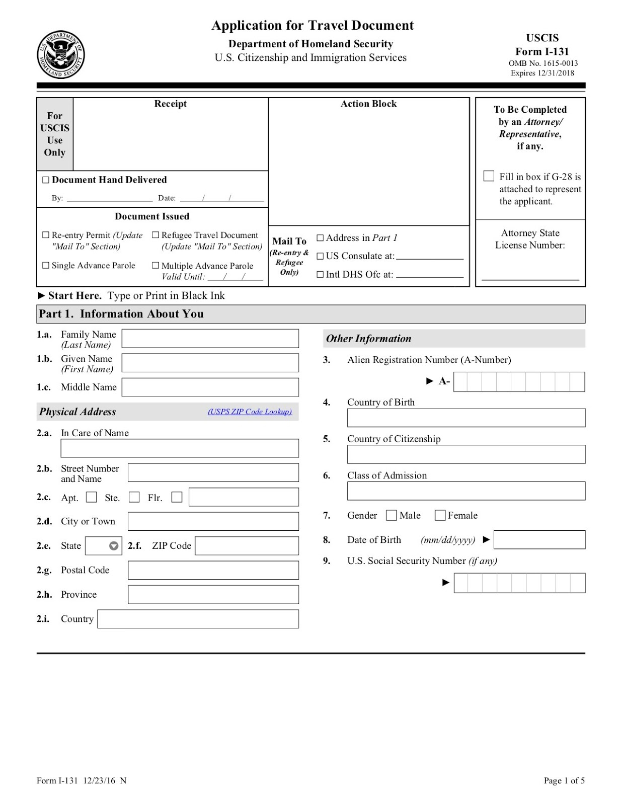 HOW TO APPLY FOR A U S REFUGEE TRAVEL DOCUMENT FORM I 