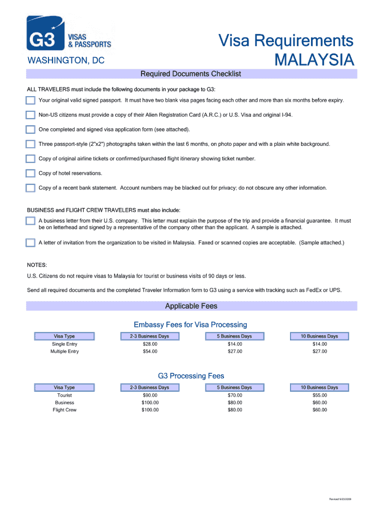 Malaysia Visa Application Form Pdf Fill Online 