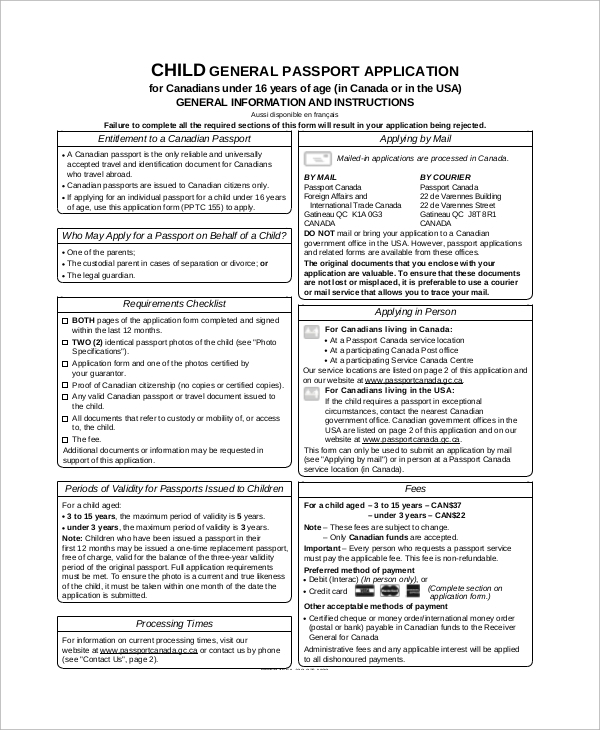 New Zealand Passport Renewal Form Child PrintableForm 