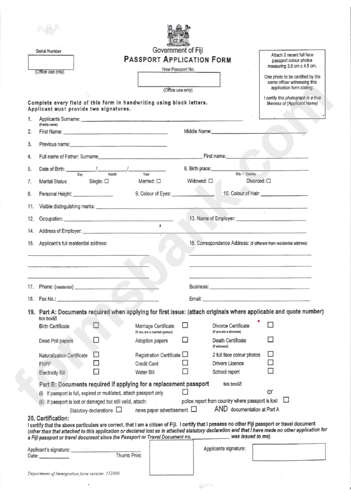 Nz Passport Renewal Form PassportRenewalForm