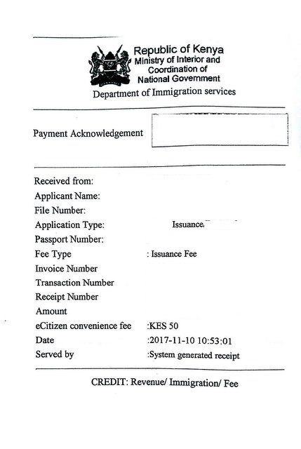 Passport Application Form Kenya PrintableForm 