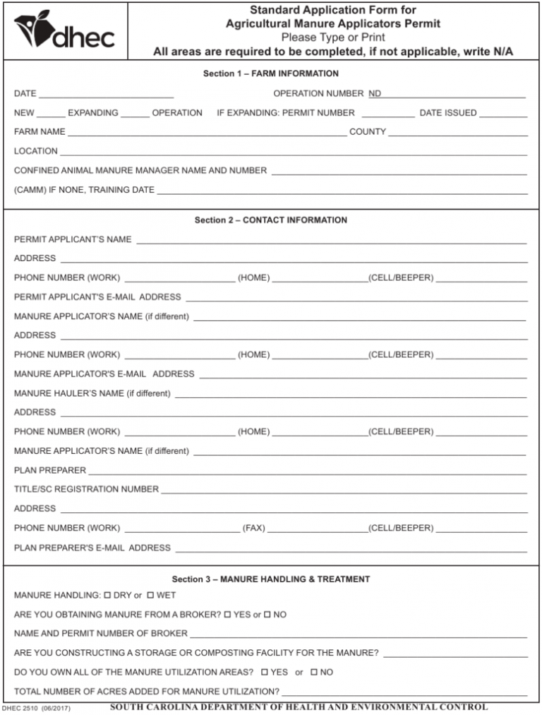 Passport Application Form South Carolina PrintableForm
