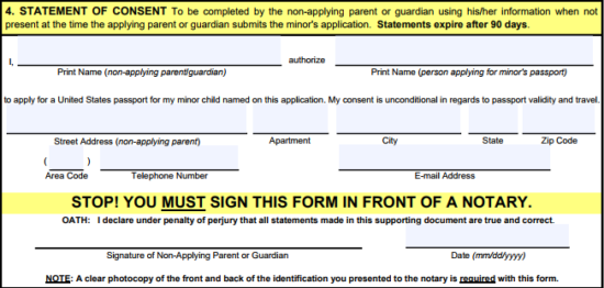 Passport Parental Consent Form DS 3053 EForms Passport Parental Consent Form DS 3053 EForms
