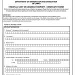 Passport Renewal Form Sri Lanka PassportRenewalForm