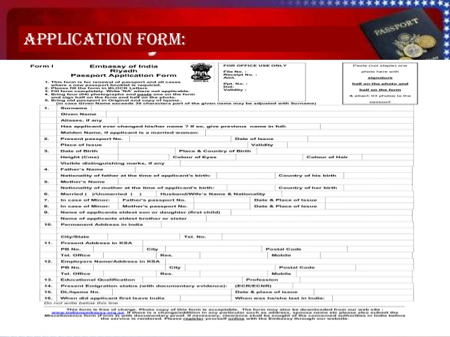 Post Office Passport Application Form Pdf