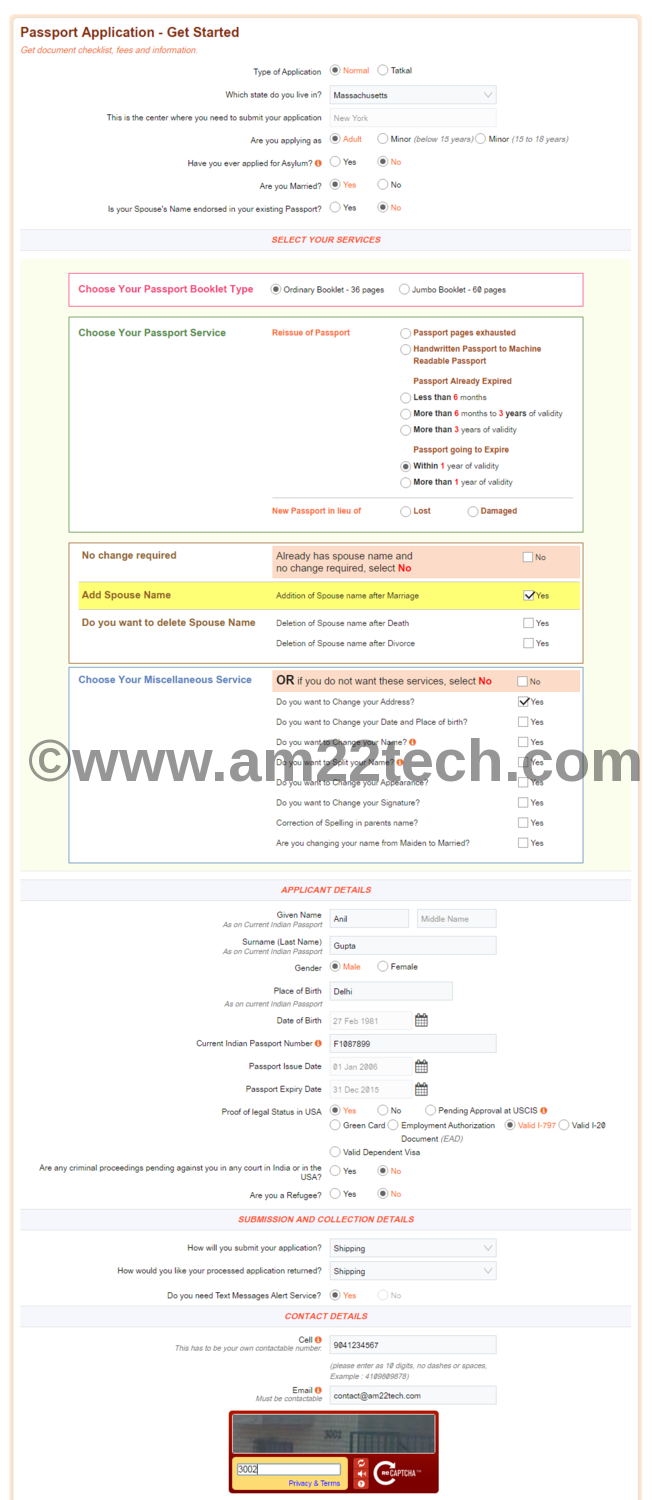 Renew Indian Passport In USA CKGS Process By Post AM22 