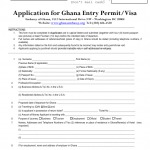 Washington D C Ghana Visa Application Form Embassy Of