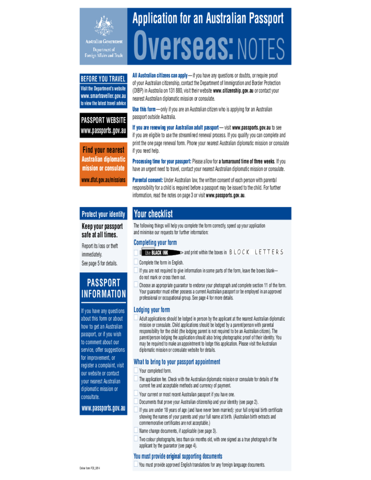 Application For Australian Passport Free Download Application For Australian Passport Free Download
