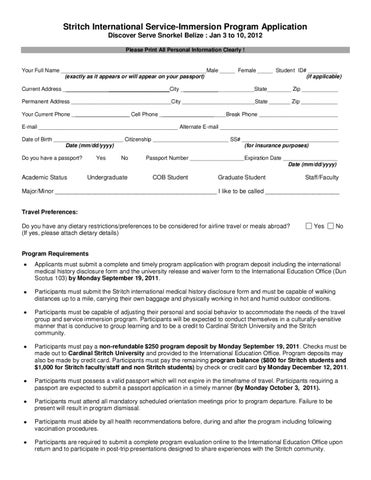 Belize Passport Application For Minors