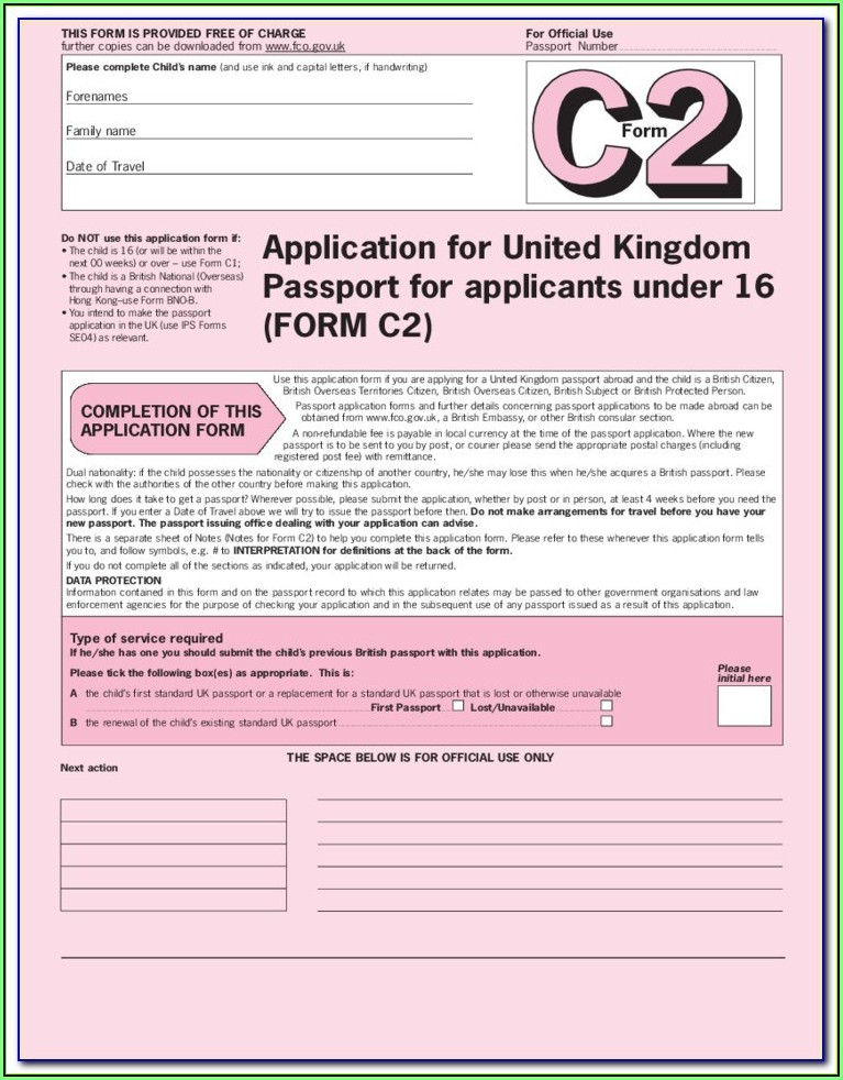 British Passport Renewal Form C1 Download Form Resume Examples 