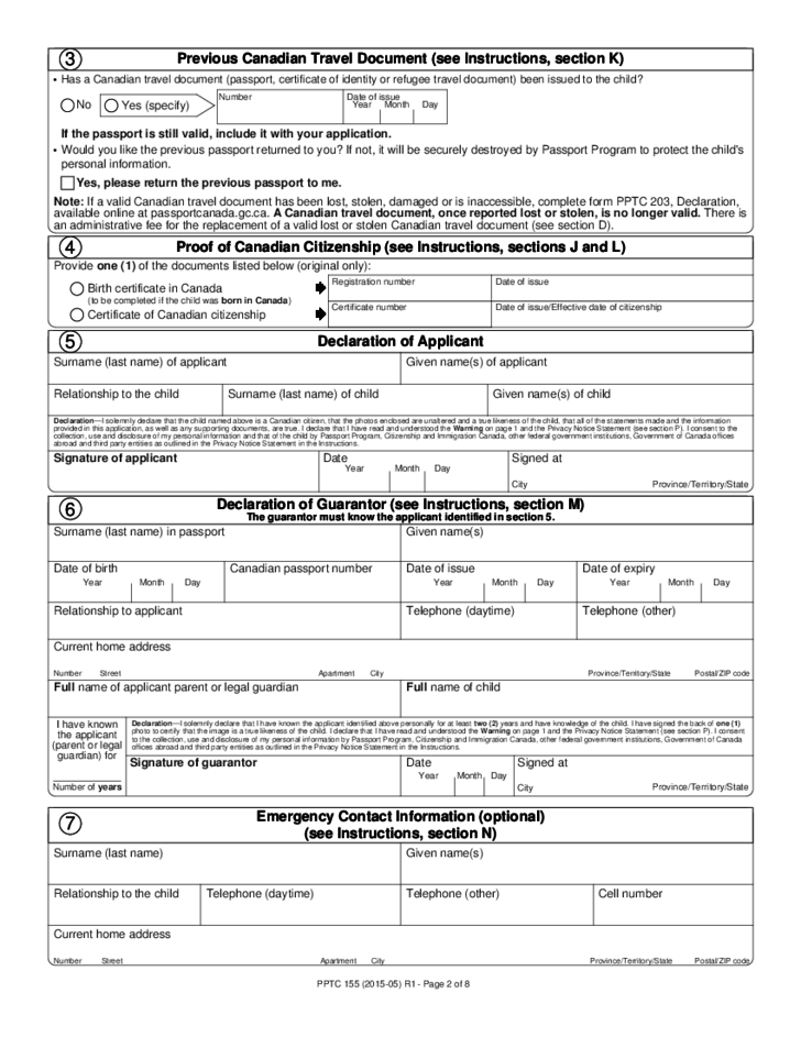 Child Passport Form Canada Free Download Child Passport Form Canada Free Download