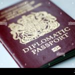 Close Up Picture Of A British Diplomatic Passport Stock Photo Alamy