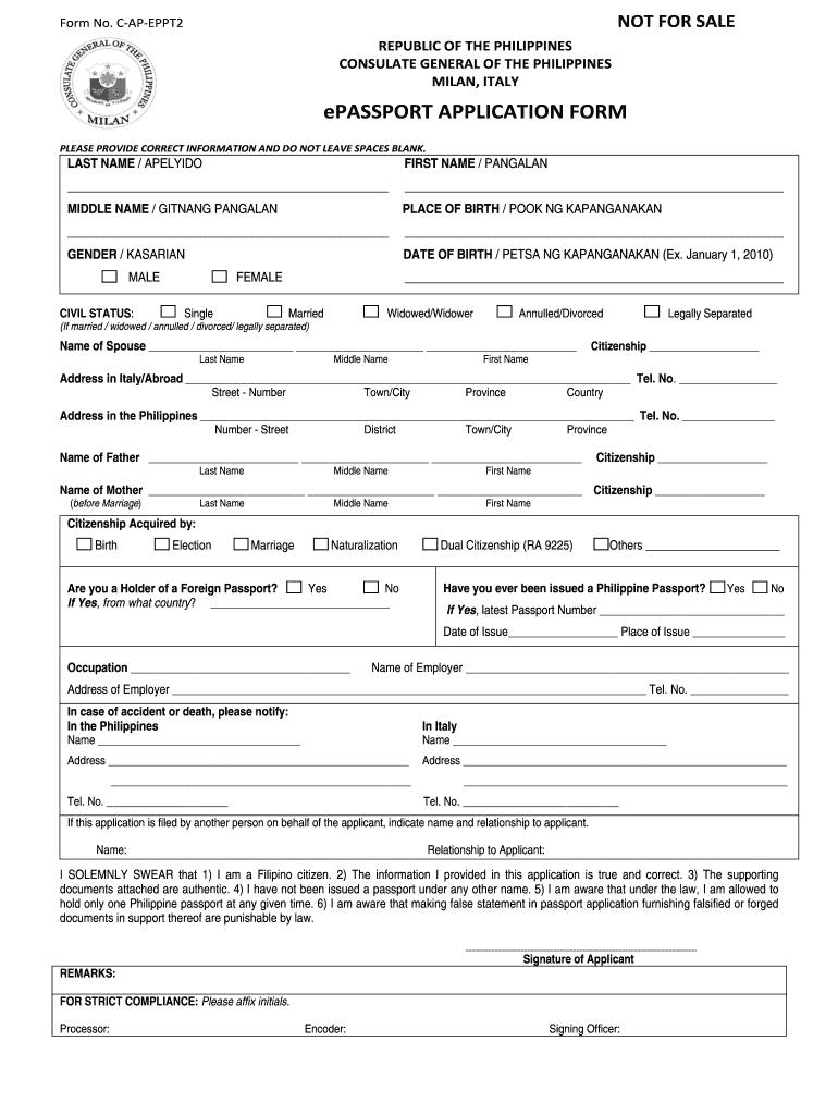 Dfa Passport Renewal Form Fill Out And Sign Printable PDF Template 