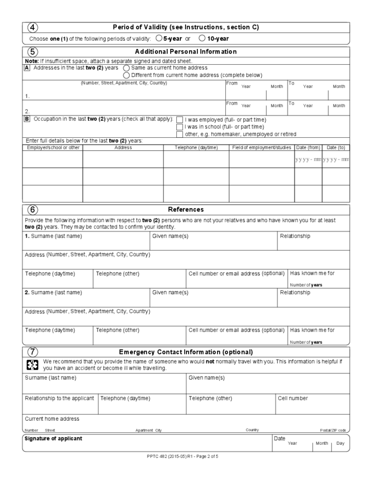 Document Checklist Application For Canadian Passport