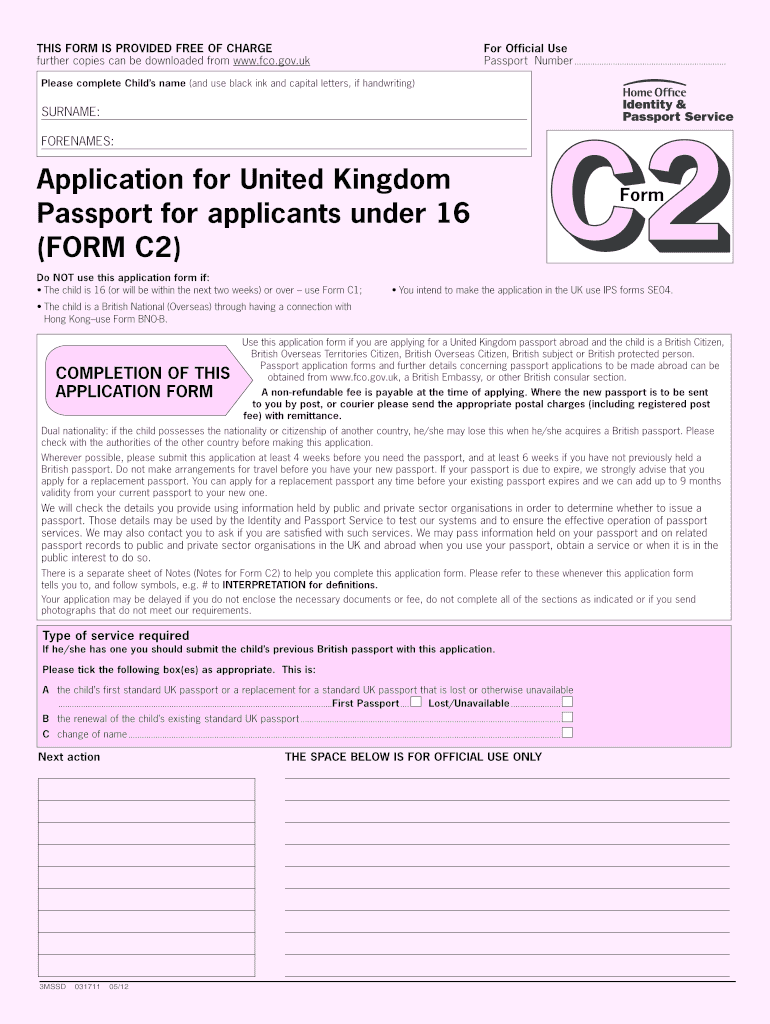 Downloaded Passport Uk Form Fill Out And Sign Printable PDF Template 