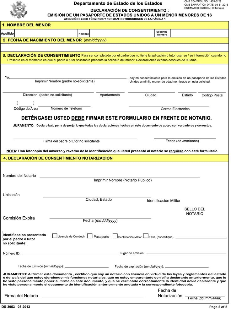 DS 3053 Form Spanish Caratulas En Word Calendario De Cumplea os 