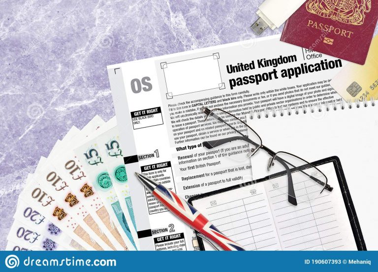 English Form OS United Kingdom Passport Application From HM Passport