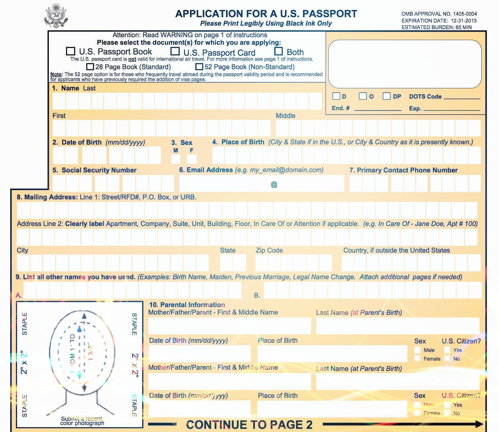 Form DS 11 2013