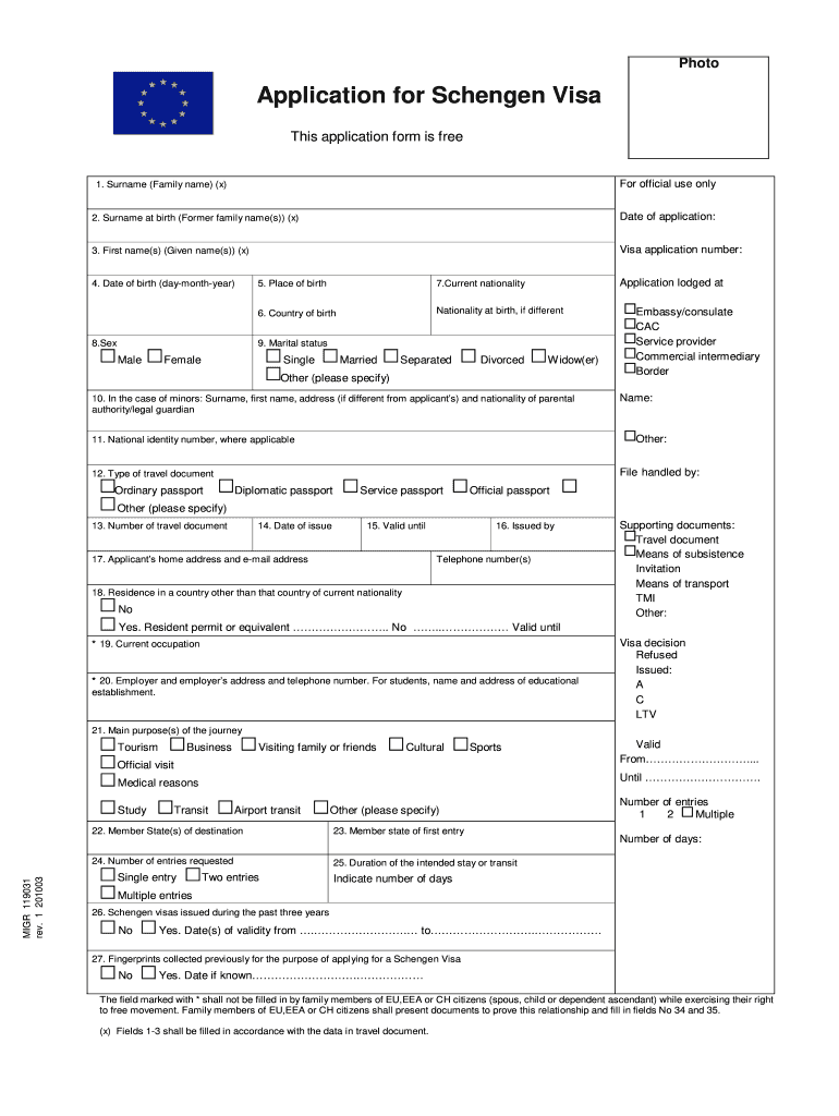 France Visa Fill Online Printable Fillable Blank PdfFiller