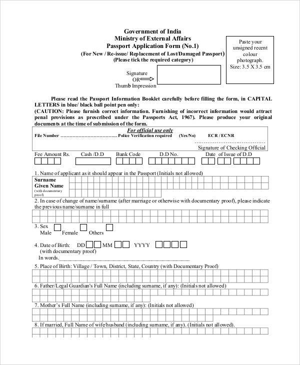 FREE 8 Sample Lost Passport Forms In PDF