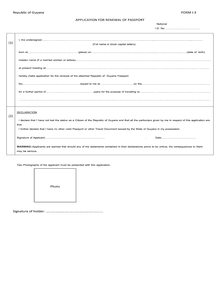 Guyana Application For Renewal Of Passport Fill And Sign Printable Guyana Application For Renewal Of Passport Fill And Sign Printable