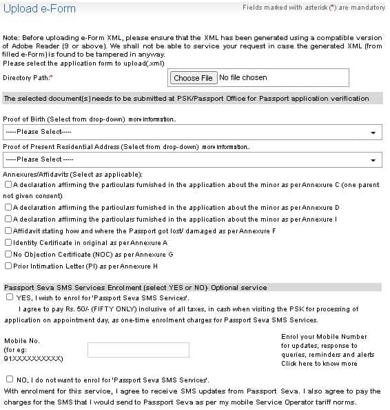 Indian Passport Tatkal Online Application Form Printable Form 2022
