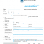 Netherlands Passport Application Form Download Fillable PDF