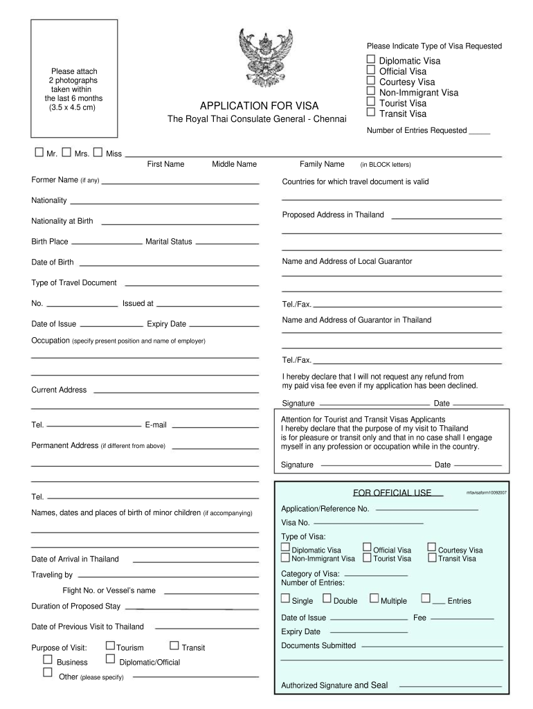 No No Download Needed Needed Thailand Visa Application Form Fill Out No No Download Needed Needed Thailand Visa Application Form Fill Out