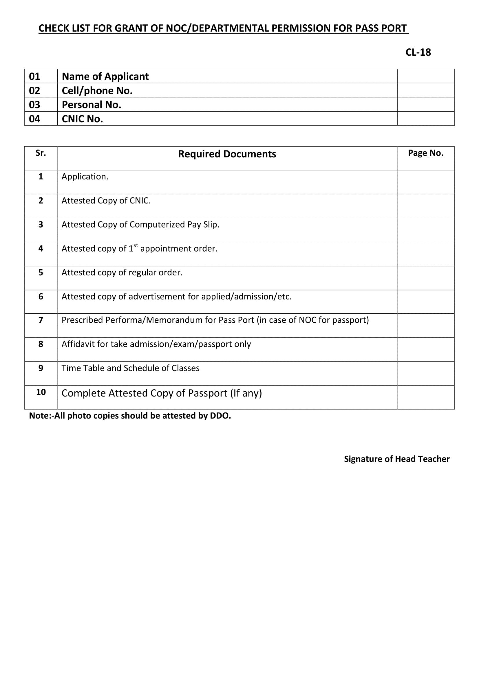 NOC For Govt Employee s Passport Documents Checklist 2021 EmployeesPortal