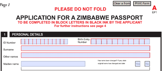 Now You Can Get The Zimbabwean Passport Form Online Techzim