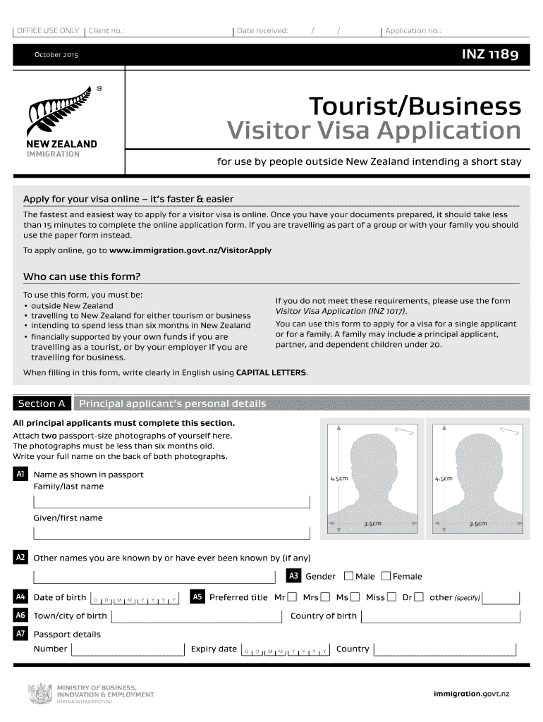 NZ INZ 1189 2015 2022 Fill And Sign Printable Template Online US 