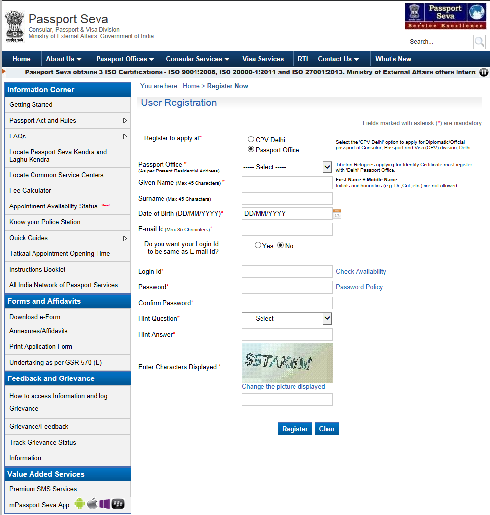 Online Nri Passport Application Sample HQ Printable Documents